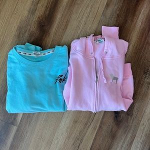 2 Pink Victoria's Secret Sweatshirts